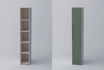 Еднокрил гардероб СПЕЙС 3 (h-240) - зелено / кашмир