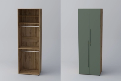 Двукрил гардероб СПЕЙС 2 (h-240) - зелено / апалачи