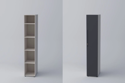 Еднокрил гардероб СПЕЙС 3 (h-220) - графит / кашмир