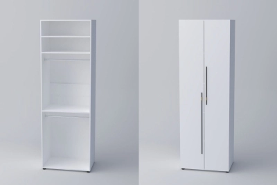 Двукрил гардероб СПЕЙС 2 (h-240) - бяло