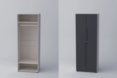 Двукрил гардероб СПЕЙС 1 (h-220) - графит / кашмир