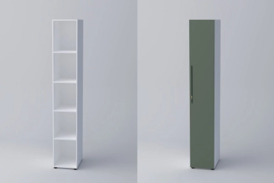 Еднокрил гардероб СПЕЙС 3 (h-240) - зелено / бяло