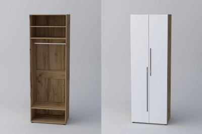 Двукрил гардероб СПЕЙС 1 (h-240) - бяло / апалачи