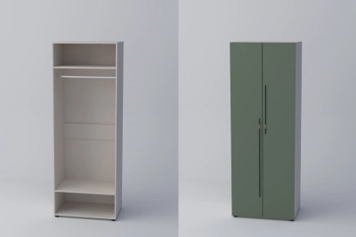 Двукрил гардероб СПЕЙС 1 (h-220) - зелено / кашмир