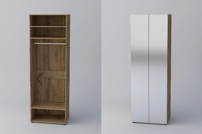 Двукрил гардероб СПЕЙС 1 (h-240) - огледало / апалачи