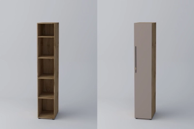 Еднокрил гардероб СПЕЙС 3 (h-220) - тофи / апалачи