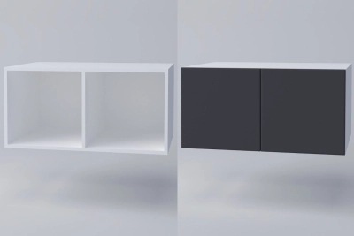 Надстройка СПЕЙС 800 - графит / бяло