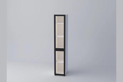 Модул с витрина СПЕЙС (h-220) - бял