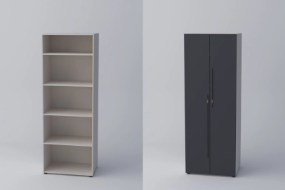 Двукрил гардероб СПЕЙС 3 (h-220) - графит / кашмир