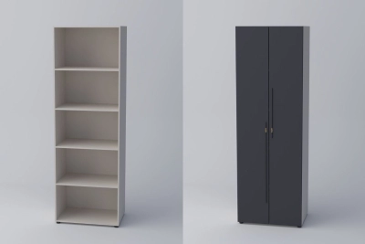 Двукрил гардероб СПЕЙС 3 (h-240) - графит / кашмир