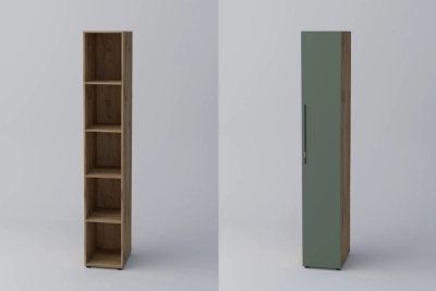 Еднокрил гардероб СПЕЙС 3 (h-240) - зелено / апалачи