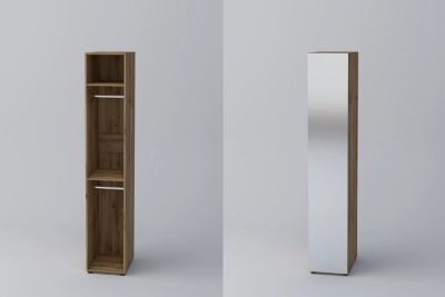 Еднокрил гардероб СПЕЙС 2 (h-220) - огледало / апалачи