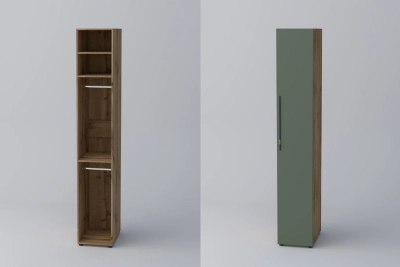 Еднокрил гардероб СПЕЙС 2 (h-240) - зелено / апалачи