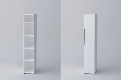 Еднокрил гардероб СПЕЙС 3 (h-220) - бяло