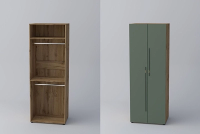 Двукрил гардероб СПЕЙС 2 (h-220) - зелено / апалачи