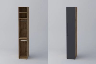 Еднокрил гардероб СПЕЙС 2 (h-240) - графит / апалачи