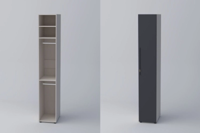 Еднокрил гардероб СПЕЙС 2 (h-240) - графит / кашмир