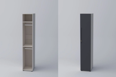 Еднокрил гардероб СПЕЙС 2 (h-220) - графит / кашмир