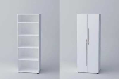 Двукрил гардероб СПЕЙС 3 (h-220) - бяло