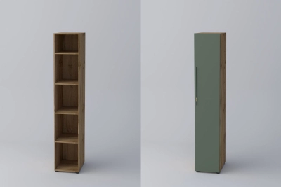 Еднокрил гардероб СПЕЙС 3 (h-220) - зелено / апалачи