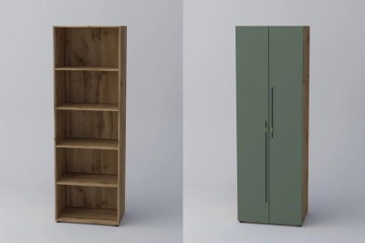 Двукрил гардероб СПЕЙС 3 (h-240) - зелено / апалачи