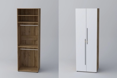 Двукрил гардероб СПЕЙС 2 (h-240) - бяло / апалачи