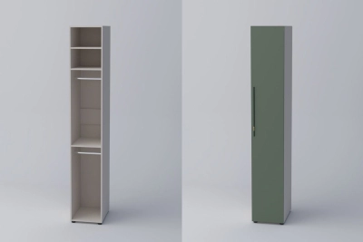 Еднокрил гардероб СПЕЙС 2 (h-240) - зелено / кашмир