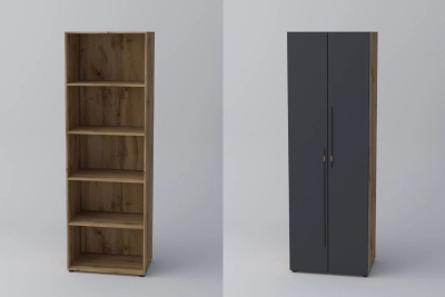 Двукрил гардероб СПЕЙС 3 (h-240) - графит / апалачи