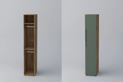 Еднокрил гардероб СПЕЙС 2 (h-220) - зелено / апалачи