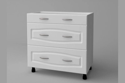 Шкаф с три чекмеджета Оля NEW H80 3Ш(1+2) бяло