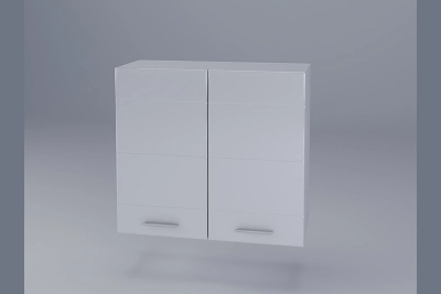 Горен шкаф Бианка B80 бял гланц/бяло