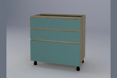 Шкаф с три чекмеджета Тина H80 3Ш(2+1) синьо
