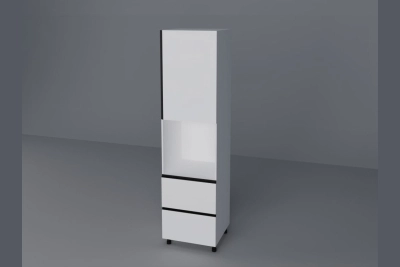 Колонен шкаф П60ДШ Софи - бяло