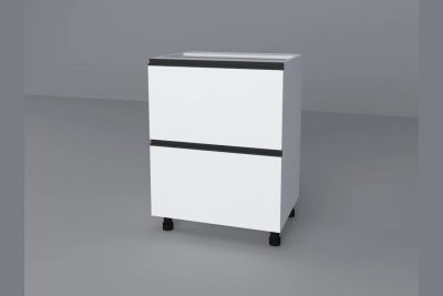 Шкаф с 2 чекмеджета H60Ш Софи - бяло