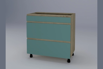 Шкаф с три чекмеджета Тина H80 3Ш(1+2) синьо