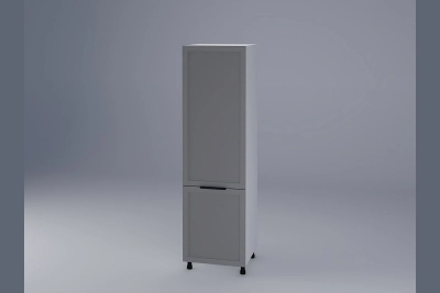 Колонен шкаф за вграждане на хладилник Анна сиво кадифе h213