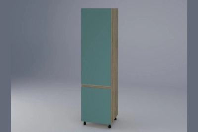 Колонен шкаф за вграждане на хладилник Тина синьо h233