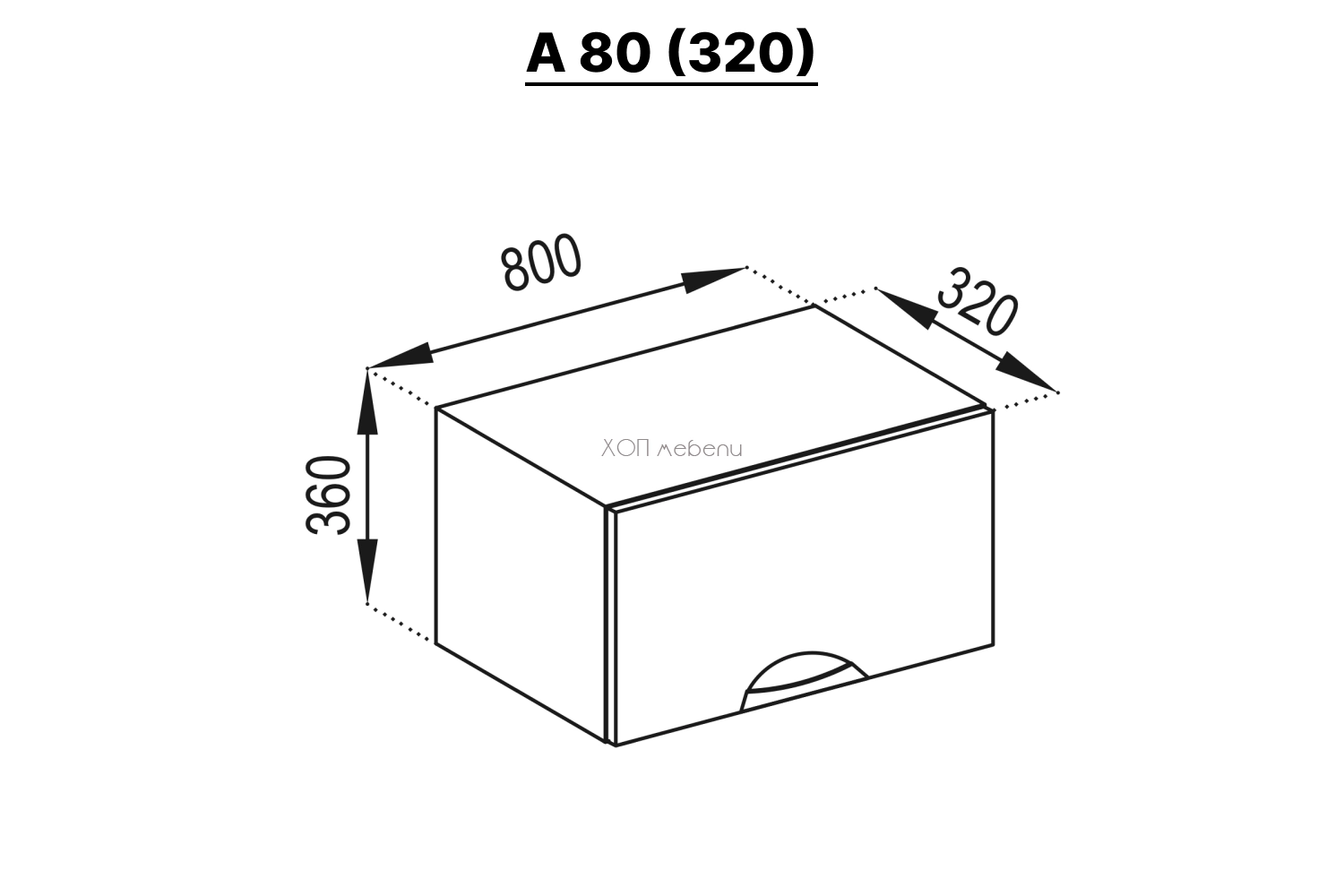 Размери на Шкаф А80 (320) Адел лукс NEW сонома ID 13957