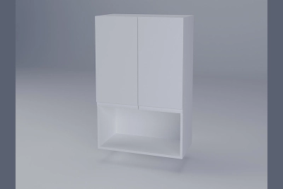Горен шкаф Влада B60 2Д h920 за микровълнова бяла коприна
