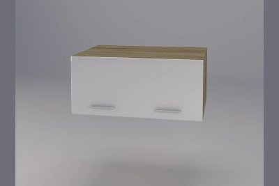 Шкаф надстройка Бианка А80 бял гланц/дъб сонома
