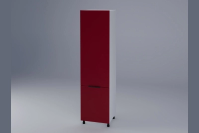 Колонен шкаф за вграждане на хладилник Милана червено h233