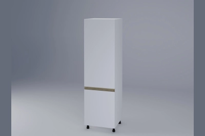 Колонен шкаф за вграждане на хладилник Тина бяло h213