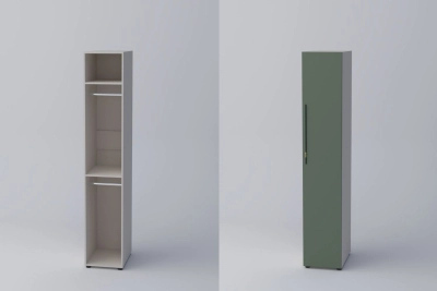 Еднокрил гардероб СПЕЙС 2 (h-220) - зелено / кашмир