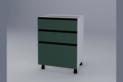 Шкаф с три чекмеджета Тина H60 3Ш(2+1) зелено