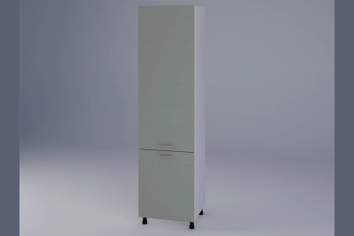 Колонен шкаф за вграждане на хладилник Бианка мента/бяло h233