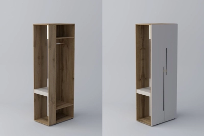 Краен ъглов шкаф СПЕЙС h220 - кашмир / апалачи