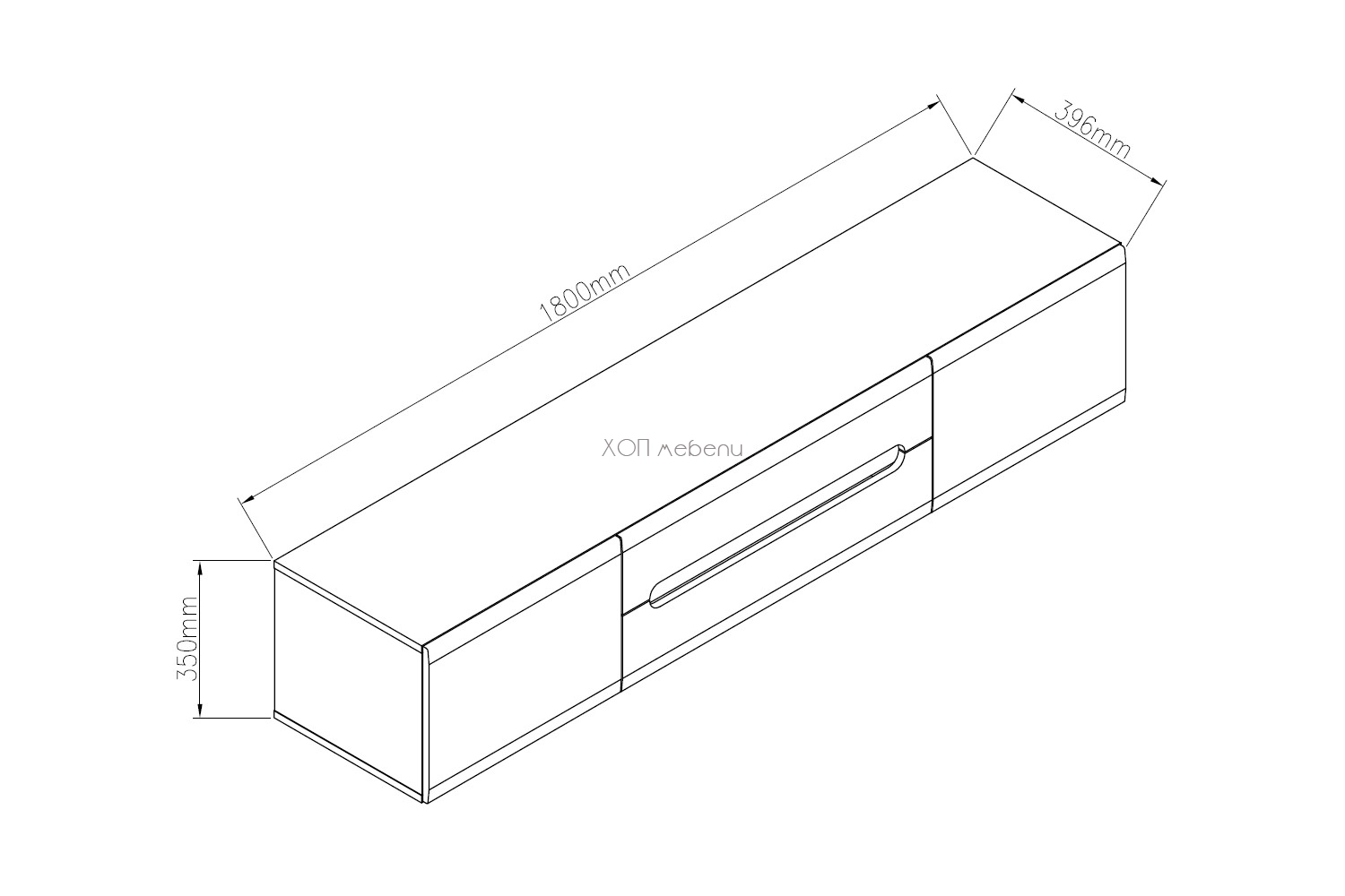Висящ шкаф за телевизор 1,8 м Бианко NEW - бял гланц / апалачи ID 12531 - hop-mebeli.com - 3 Висящ шкаф за телевизор 1,8 м Бианко NEW - бял гланц / апалачи ID 12531 - 3