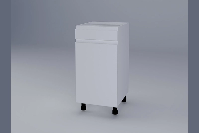 Долен шкаф с чекмедже Влада H40ДШ бяла коприна