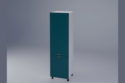 Колонен шкаф за вграждане на хладилник Доминика аквамарин h213