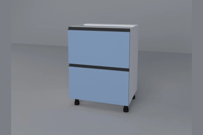 Шкаф с 2 чекмеджета H60Ш Софи - синьо капри